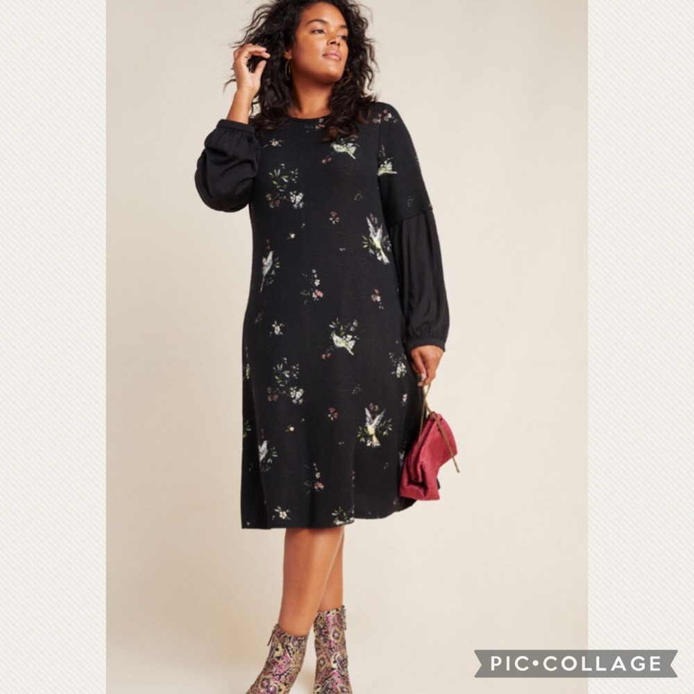 Anthropologie Aldomartins Cherie Knit Mini Sweater Dress